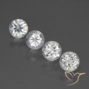 1.59 ct natürliche Weiß Saphir-Edelsteine, Runden, VS