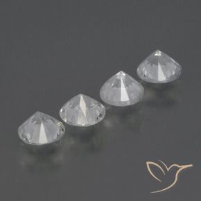 1.59 ct natürliche Weiß Saphir-Edelsteine, Runden, VS