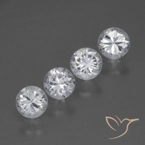 1.67 ct natürliche Weiß Saphir-Edelsteine, Runden, VS