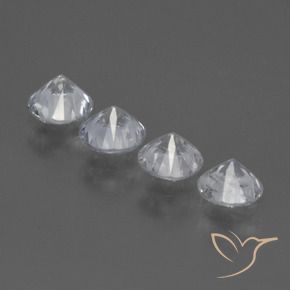 1.67 ct natürliche Weiß Saphir-Edelsteine, Runden, VS