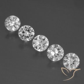 1.75 ct natürliche Weiß Saphir-Edelsteine, Runden, VS