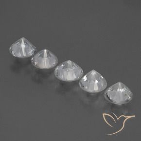 2.12 ct natürliche Weiß Saphir-Edelsteine, Runden, VVS-VS