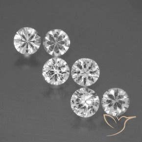 2.28 ct natürliche Weiß Saphir-Edelsteine, Runden, VS