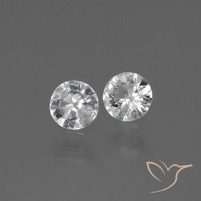 0.74 ct natürliche Klares Weiß Saphir-Edelsteine, Runden, VS