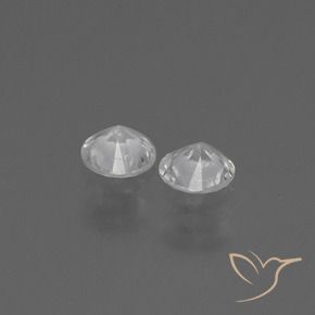 0.74 ct natürliche Klares Weiß Saphir-Edelsteine, Runden, VS