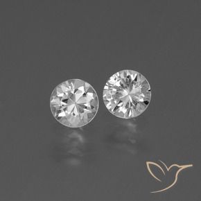 0.84 ct natürliche Weiß Saphir-Edelsteine, Runden, VVS-VS