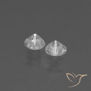 0.84 ct natürliche Weiß Saphir-Edelsteine, Runden, VVS-VS