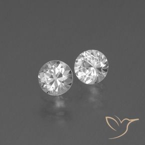 0.87 ct natürliche Weiß Saphir-Edelsteine, Runden, VS