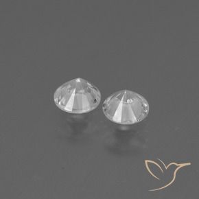 0.72 ct natürliche Klares Weiß Saphir-Edelsteine, Runden, VS