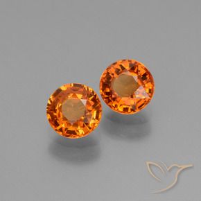 1.32 ct natürliche Mitteldunkles Orange Saphir-Edelsteine, Runden, VS