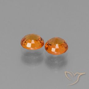 1.32 ct natürliche Mitteldunkles Orange Saphir-Edelsteine, Runden, VS