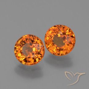 1.39 ct natürliche Mitteldunkles Orange Saphir-Edelsteine, Runden, VS