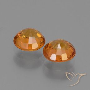 1.39 ct natürliche Mitteldunkles Orange Saphir-Edelsteine, Runden, VS