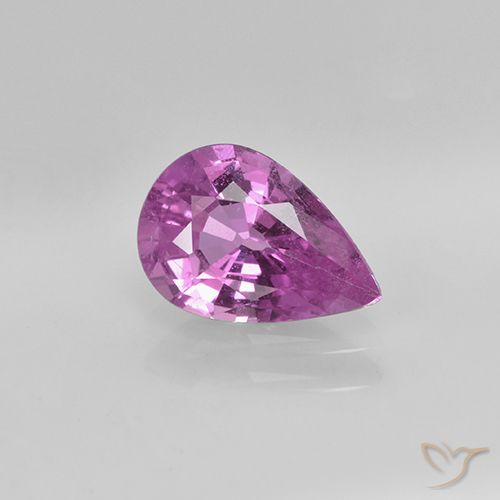 1.06ct Natürlicher Mittelviolett Saphir, Birnenform, VS
