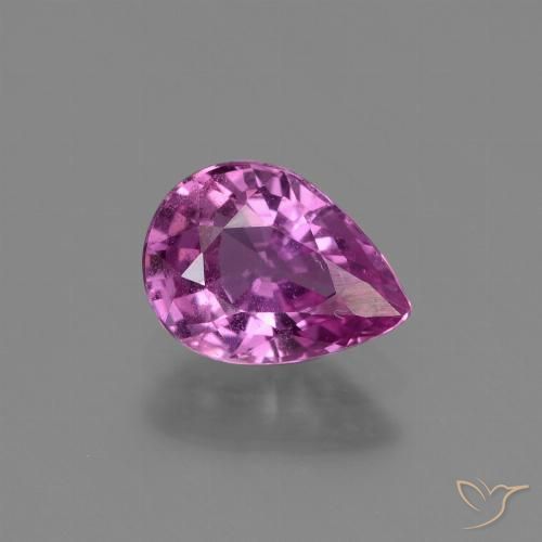 1.20ct Natürlicher Mittel-Dunkelviolett Saphir, Birnenform, VS