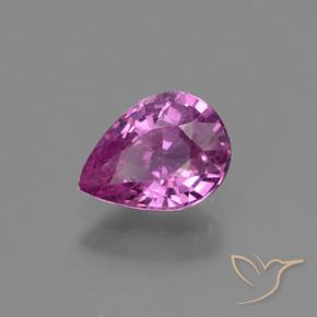 9,17 ctw natürlicher Mittel-Dunkelviolett Saphir, Birnenform, VS