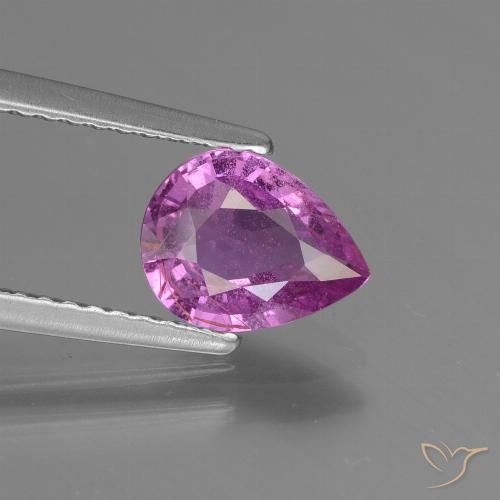 1.32ct Natürlicher Mittelviolett Saphir, Birnenform, VS-SI
