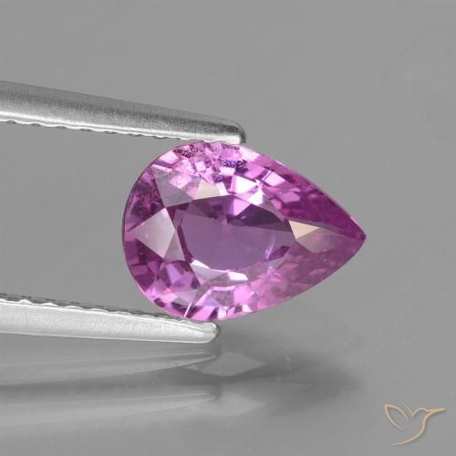 1.48ct Natürlicher Intensives Pink-Lila Saphir, Birnenform, VS