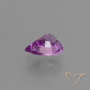9,17 ctw natürlicher Mittel-Dunkelviolett Saphir, Birnenform, VS-SI
