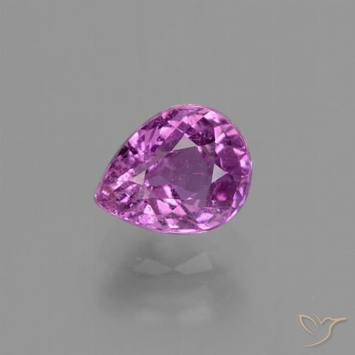1.33ct Natürlicher Mittelviolett Saphir, Birnenform, VS-SI