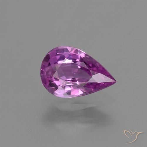 1.23ct Natürlicher Intensives Pink-Lila Saphir, Birnenform, VVS-VS