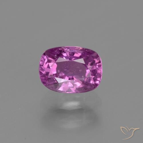 1.38ct Natürlicher Mittel-Dunkelviolett Saphir, Kissen, VS