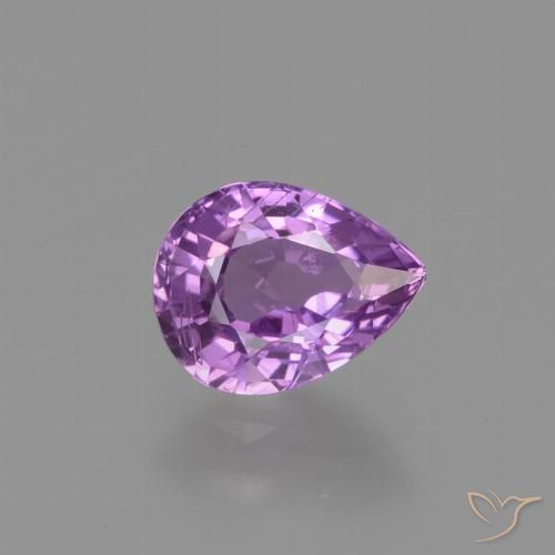 1.34ct Natürlicher Mittelviolett Saphir, Birnenform, VS