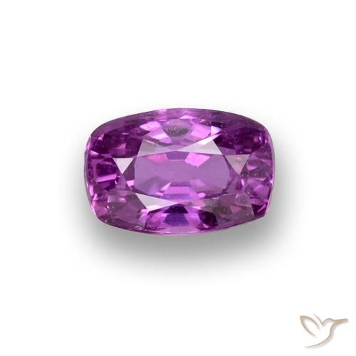 0.91ct Natürlicher Mittel-Dunkelviolett Saphir, Kissen, VS