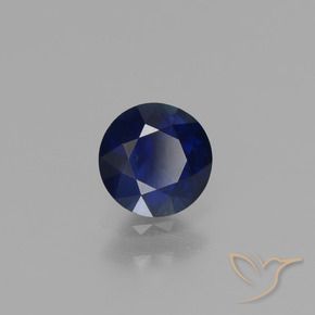 9,17 ctw natürlicher Navy blau Saphir, Runden, VVS