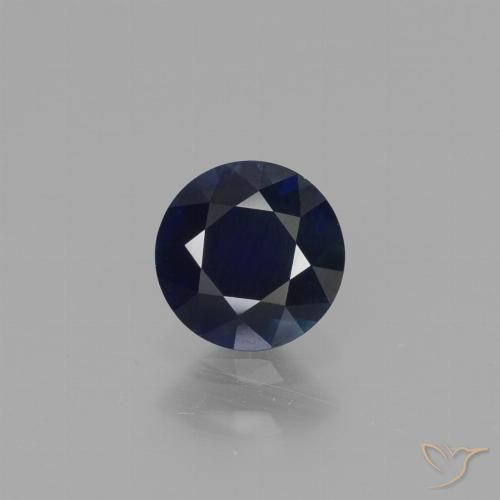0.66ct Natürlicher Dämmerungsblau Saphir, Runden, VS