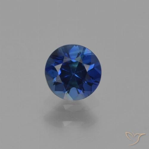 0.56ct Natürlicher Navy blau Saphir, Runden, VS