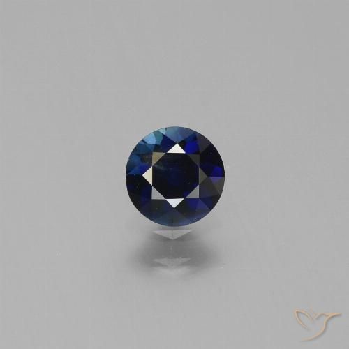 0.52ct Natürlicher tiefblau Saphir, Runden, VS