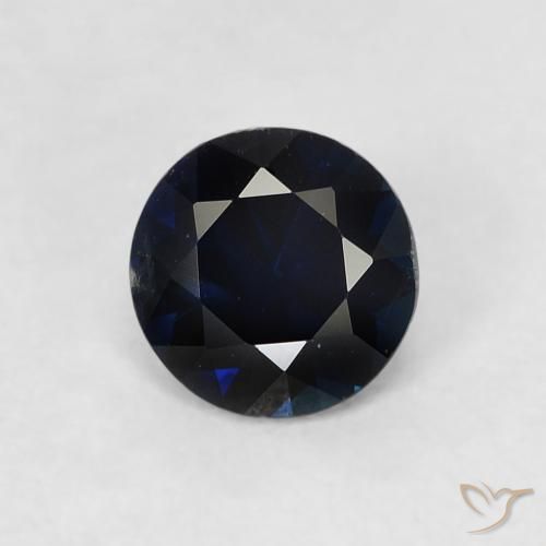 0.57ct Natürlicher Dämmerungsblau Saphir, Runden, VVS-VS