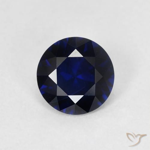 0.75ct Natürlicher Dämmerungsblau Saphir, Runden, VVS-VS