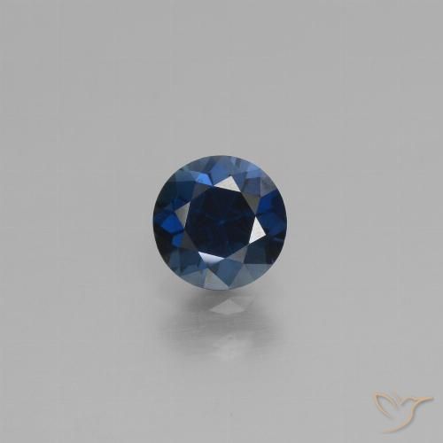 0.79ct Natürlicher Dämmerungsblau Saphir, Runden, VS