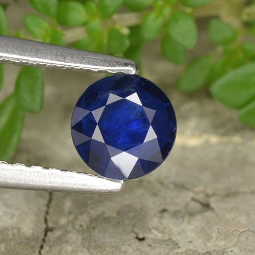 0.55ct Natürlicher tiefblau Saphir, Runden, VS