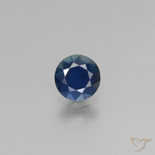 0.70ct Natürlicher Mitternachtsblau Saphir, Runden, VS
