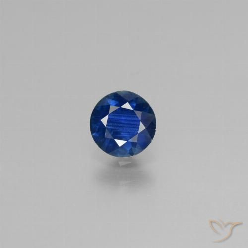 0.52ct Natürlicher Navy blau Saphir, Runden, VS