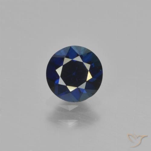 0.78ct Natürlicher Dämmerungsblau Saphir, Runden, VVS-VS