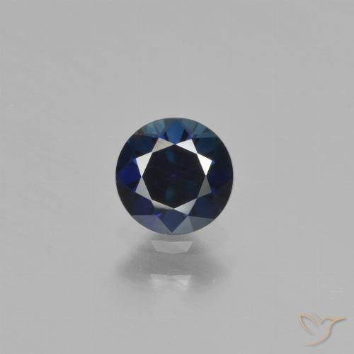 0.55ct Natürlicher Dämmerungsblau Saphir, Runden, VVS-VS