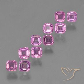 1.57 ct natürliche Mittelrosa Saphir-Edelsteine, Oktagonschliff, VS