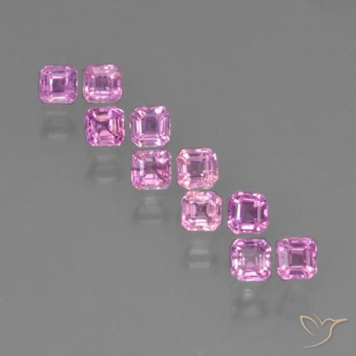 1.25ctw Natürlicher Purpur Rosa Saphir, Smaragdschliff, VS