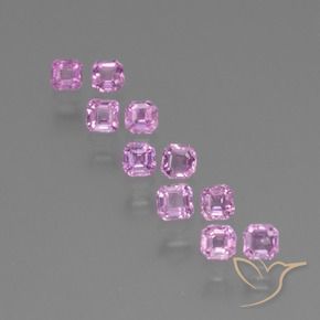 1.09 ct natürliche helllila- Saphir-Edelsteine, Oktagonschliff, VS