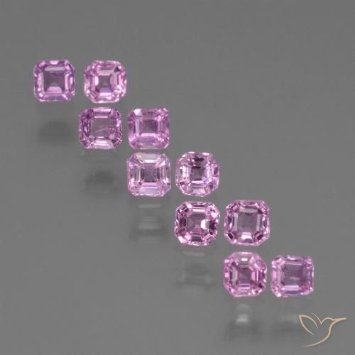 1.56ctw Natürlicher Helles Royal Lila Pink Saphir, Smaragdschliff, VS