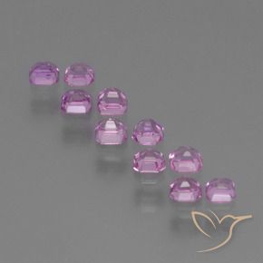 1.56 ct natürliche Helles Royal Lila Pink Saphir-Edelsteine, Oktagonschliff, VS