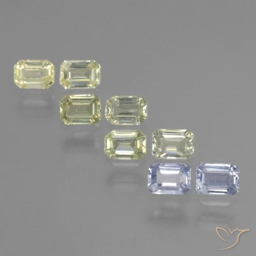 2.23 ct natürliche Mehrfarbig Saphir-Edelsteine, Smaragdschliff, VS