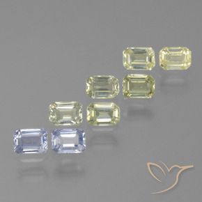 2.23 ct natürliche Mehrfarbig Saphir-Edelsteine, Smaragdschliff, VS