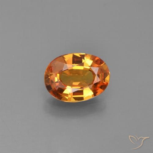 1.15ct Natürlicher tieforange Saphir, Oval, VS