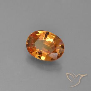 9,17 ctw natürlicher tieforange Saphir, Oval, VS