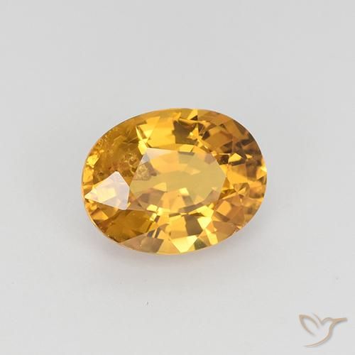 9,17 ctw natürlicher Dunkelorange-Gold Saphir, Oval, VS